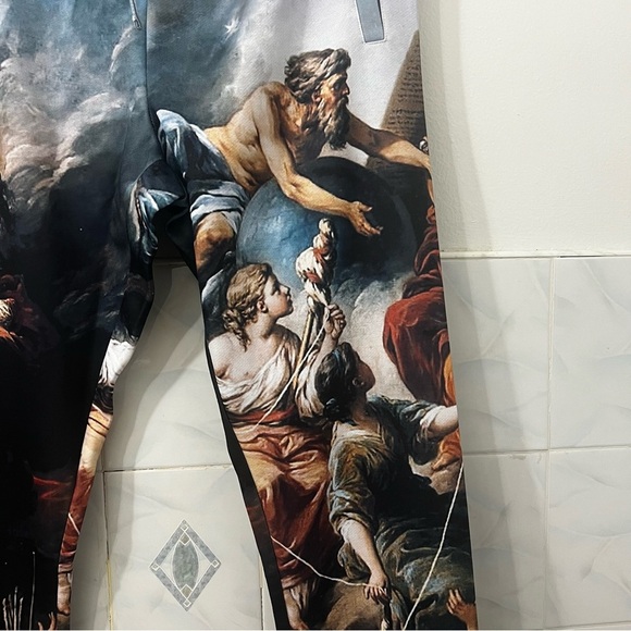 Left Point Loose Fit Pants XL Streetwear Classic Art Painting Skater Avant Garde - Picture 6 of 14